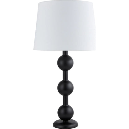 Saline Accent Table Lamp by Livabliss in painted. Made from rubber wood, linen, plastic in a modern style.