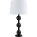 Saline Accent Table Lamp by Livabliss in painted. Made from rubber wood, linen, plastic in a modern style.