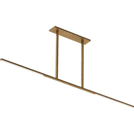 Cityscape X-Large Linear Chandelier by Visual Comfort & Co. in white. Made from brass in a modern style.
