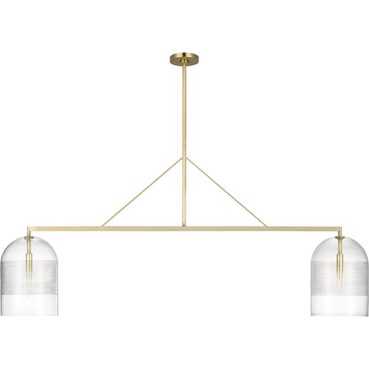 Leano 61" Linear Chandelier by Visual Comfort & Co.. Made from brass in a unique style.