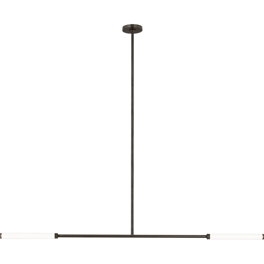 Poza 56" Linear Chandelier by Visual Comfort & Co.. Made from brass in a unique style.