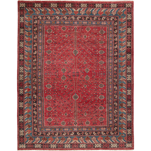 001 SI-1750508,SI-1750511 | Primary Silo | Salinas SLN13 Rug by Jaipur Living in red, blue. Made from 100% wool in a unique style.