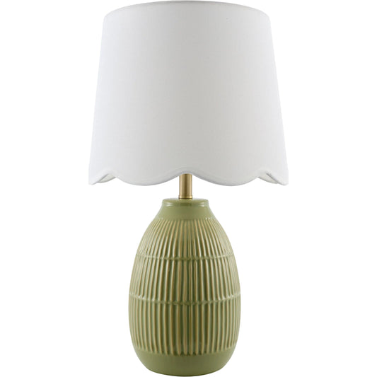 Soleny Accent Table Lamp by Livabliss in gloss, electroplated, high. Made from ceramic, linen, polyester, iron in a unique style.