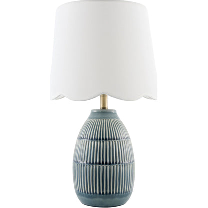 Soleny Accent Table Lamp by Livabliss in gloss, electroplated, high. Made from ceramic, linen, polyester, iron in a unique style.