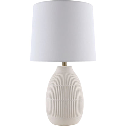 Soleny Accent Table Lamp by Livabliss in gloss, electroplated, high. Made from ceramic, linen, polyester, iron in a unique style.