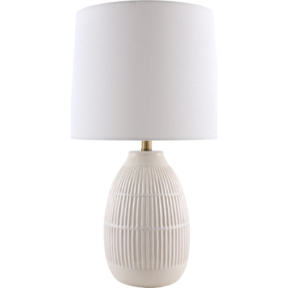 Soleny Accent Table Lamp by Livabliss in gloss, electroplated, high. Made from ceramic, linen, polyester, iron in a unique style.