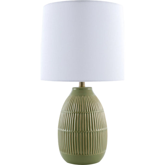 Soleny Accent Table Lamp by Livabliss in gloss, electroplated, high. Made from ceramic, linen, polyester, iron in a unique style.