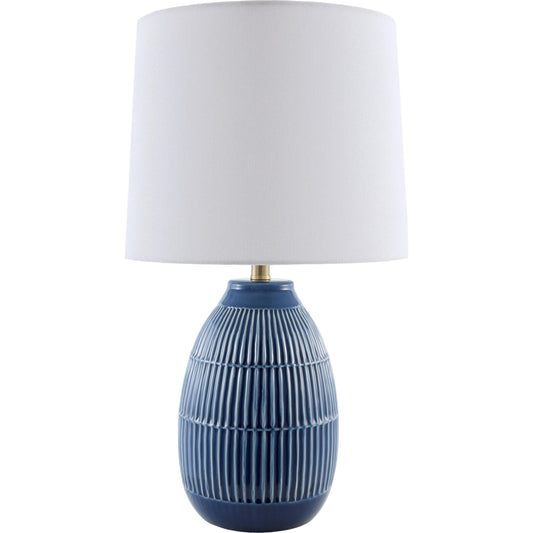 Soleny Accent Table Lamp by Livabliss in gloss, electroplated, high. Made from ceramic, linen, polyester, iron in a unique style.