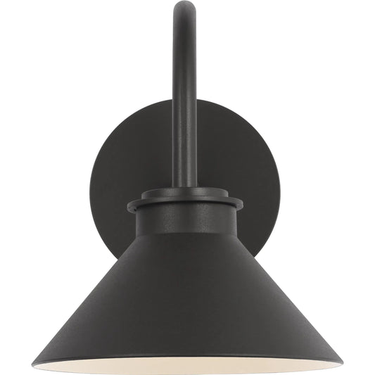 Modern Barn Light Small Wall Lantern by Visual Comfort & Co. in textured black. Made from stainless steel in a unique style.