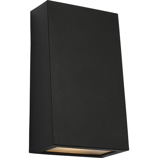 Kakudo LED Wall Lantern by Visual Comfort & Co. in textured black. Made from stonestrong in a unique style.