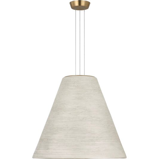 Karam Tapered Large Pendant by Visual Comfort & Co. in hand rubbed antique brass. Made from brass in a unique style.