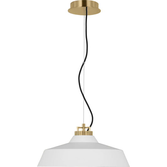 Forge Large Short Pendant by Visual Comfort & Co. in natural brass. Made from brass in a unique style.