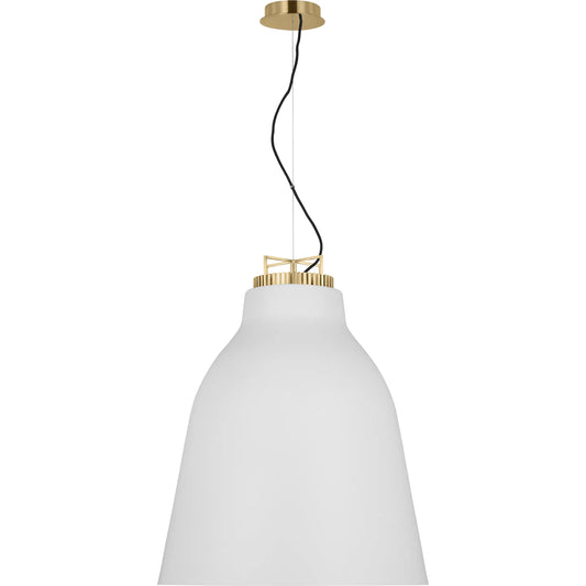 Forge X-Large Tall Pendant by Visual Comfort & Co. in natural brass. Made from brass in a modern style.
