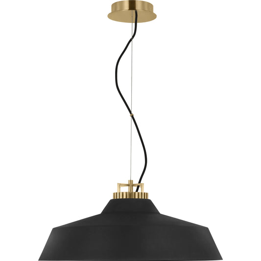 Forge X-Large Short Pendant by Visual Comfort & Co. in natural brass. Made from brass in a unique style.