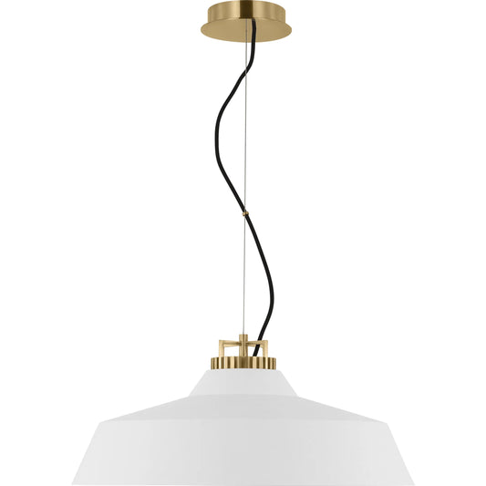 Forge X-Large Short Pendant by Visual Comfort & Co. in natural brass. Made from brass in a unique style.