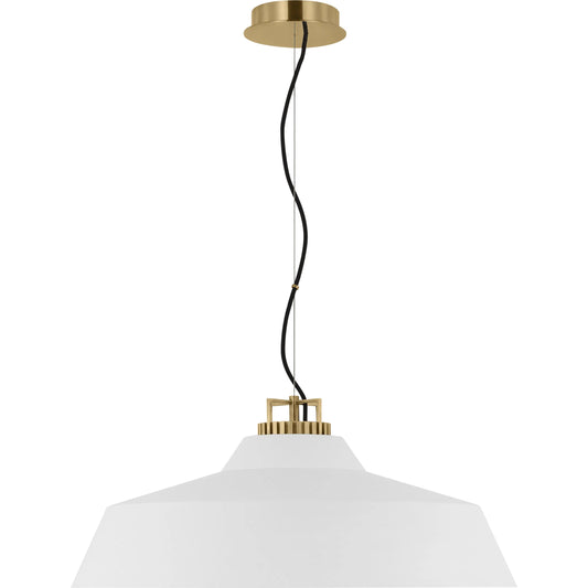 Forge Grande Short Pendant by Visual Comfort & Co. in natural brass. Made from brass in a unique style.