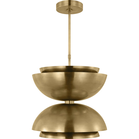 Shanti Large Double Pendant by Visual Comfort & Co.. Made from steel or brass in a unique style.
