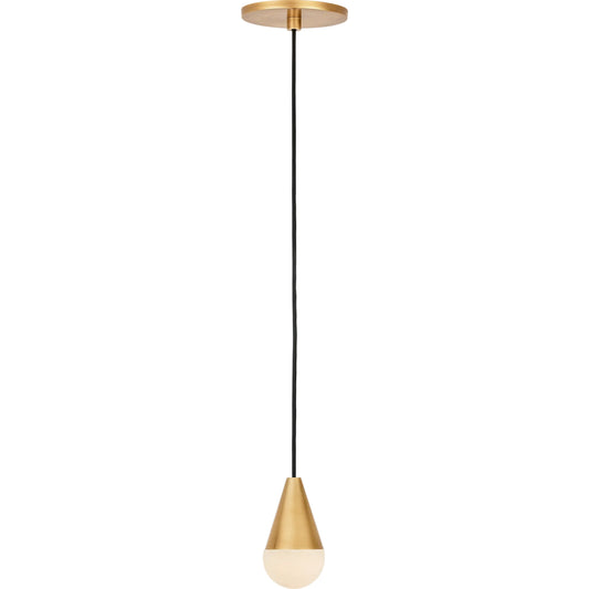 Cupola Alabaster 1 Light Pendant by Visual Comfort & Co.. Made from aluminum or brass in a modern style.