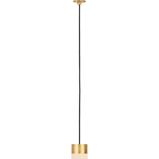 Gable Alabaster Port Alone Pendant by Visual Comfort & Co.. Made from aluminum or brass in a modern style.