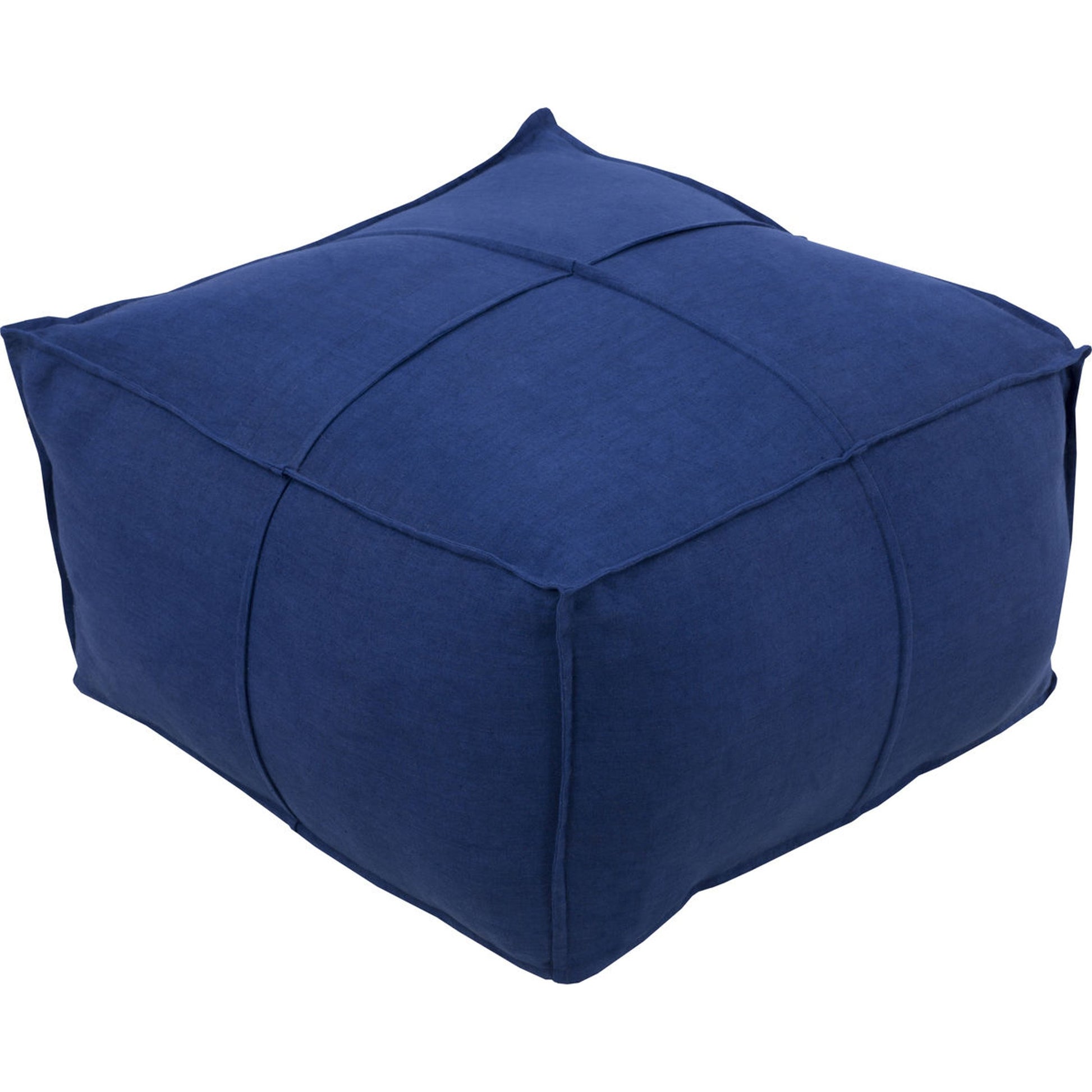 Solid Linen Pouf - 20564 by Livabliss. Made from front: 100% cotton, back: 100% cotton in a modern style.