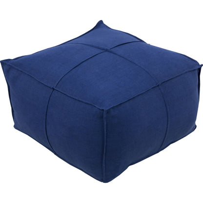 Solid Linen Pouf - 20564 by Livabliss. Made from front: 100% cotton, back: 100% cotton in a modern style.