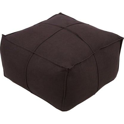 Solid Linen Pouf - 20564 by Livabliss. Made from front: 100% cotton, back: 100% cotton in a modern style.