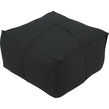 Solid Linen Pouf - 20564 by Livabliss. Made from front: 100% cotton, back: 100% cotton in a modern style.