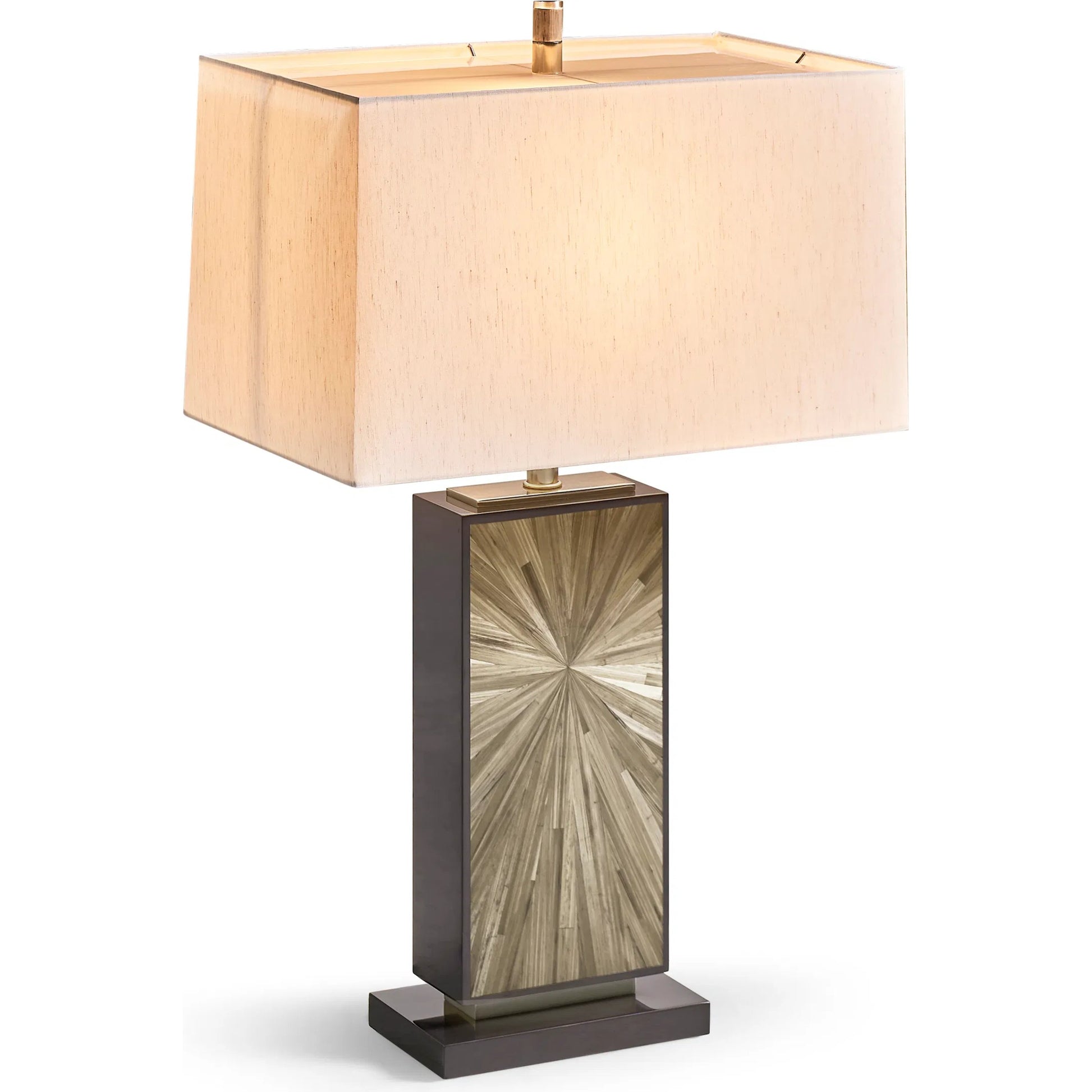 Terra Vertical Table Lamp by Jonathan Charles in natural straw. Made from main straw in a unique style.