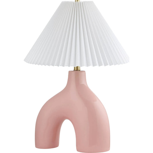 Solara Accent Table Lamp by Livabliss in plated, glazed. Made from ceramic, polyester, iron in a unique style.