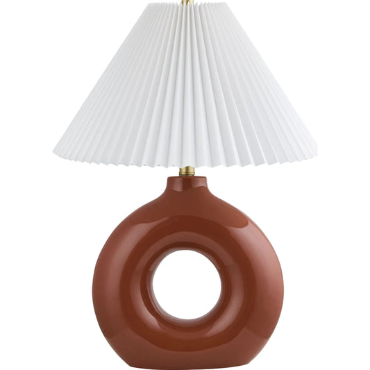 Solara Accent Table Lamp by Livabliss in plated, glazed. Made from ceramic, polyester, iron in a unique style.