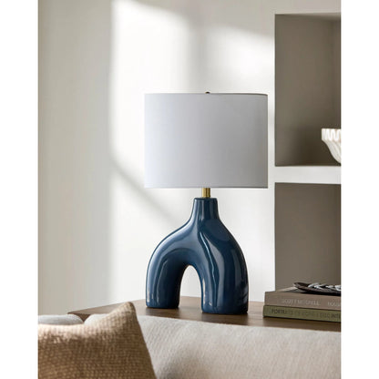 Solara Accent Lamp by Livabliss. Made from ceramic, cotton, iron in a modern style.