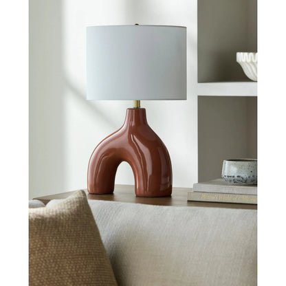 Solara Accent Lamp by Livabliss. Made from ceramic, cotton, iron in a modern style.