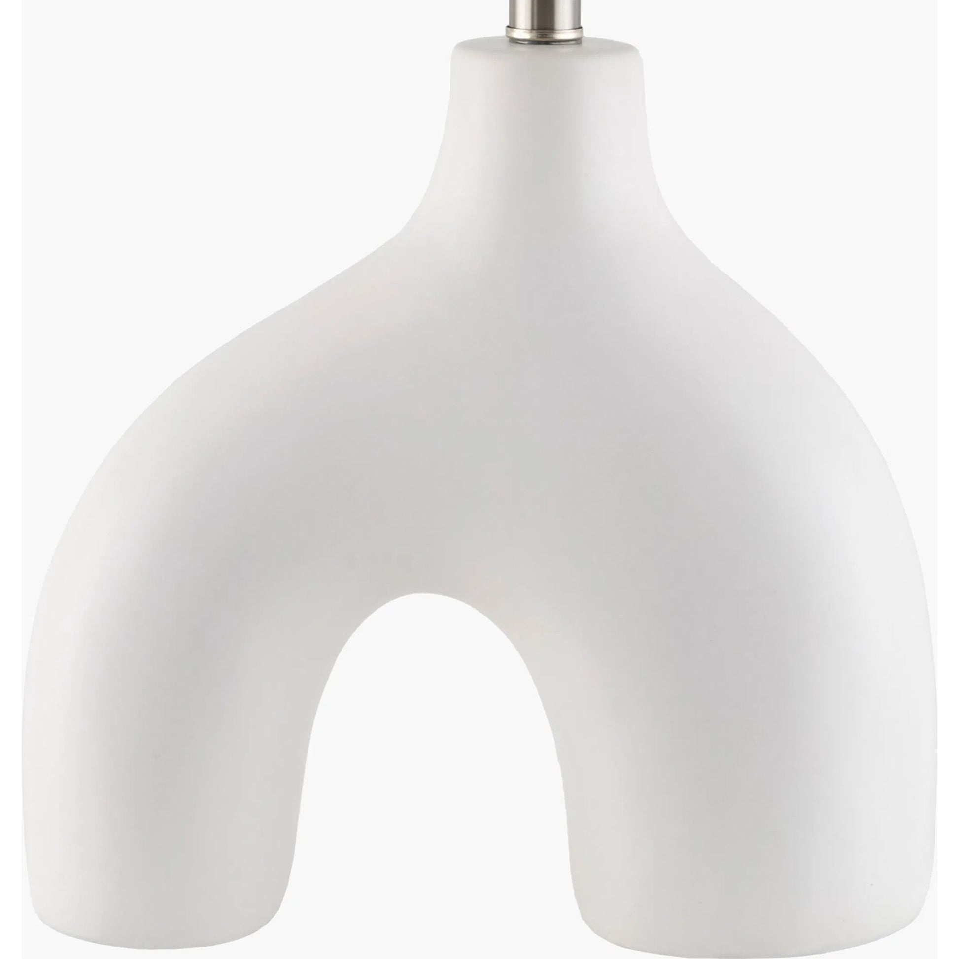 Solara Arch Accent Table Lamp by Livabliss in plated, glazed. Made from ceramic, polyester, iron in a transitional style.