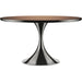 Semper 54 Round Dining Table by Caracole. Made from metal, glass in a transitional style.