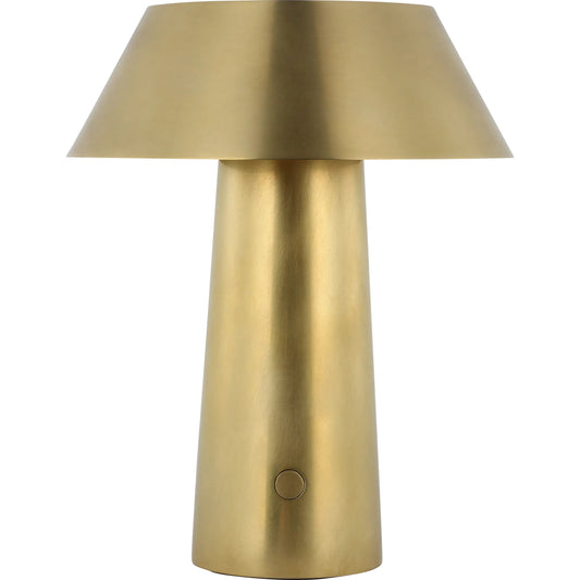 Sesa Short Accent Rechargeable Table Lamp by Visual Comfort & Co.. Made from aluminum or brass in a unique style.