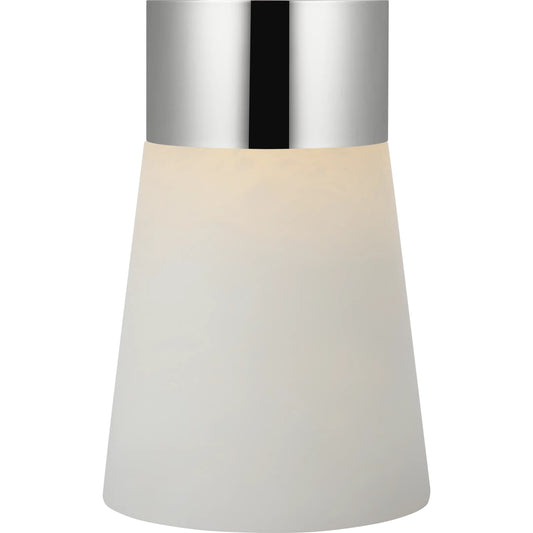 Caspe Alabaster 8" Rechargeable Table Lamp by Visual Comfort & Co.. Made from brass in a modern style.