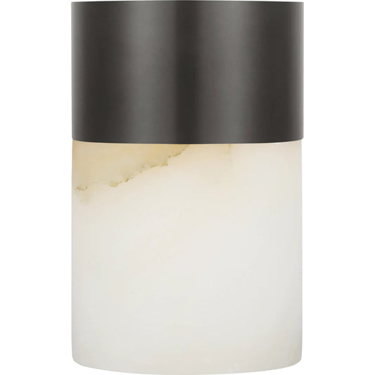 Caspe Alabaster 6" Rechargeable Table Lamp by Visual Comfort & Co.. Made from brass in a modern style.