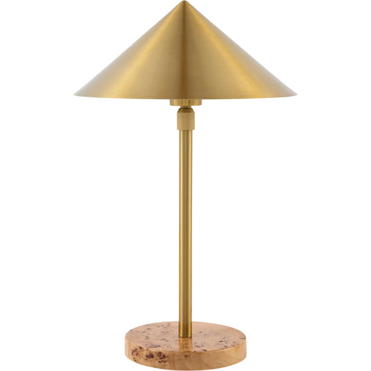 Selvanor Accent Table Lamp by Livabliss in metallic brass, brown and electroplated. Made from iron, metal in a unique style.