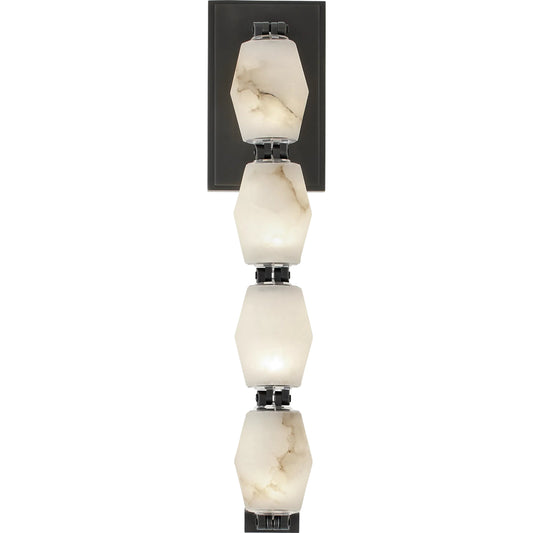 Collier Alabaster 15" Sconce by Visual Comfort & Co. in alabaster. Made from aluminum or brass in a modern style.