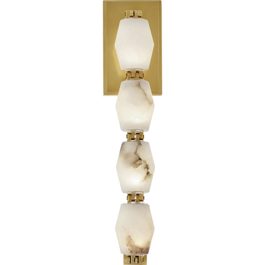 Collier Alabaster 15" Sconce by Visual Comfort & Co. in alabaster. Made from aluminum or brass in a modern style.