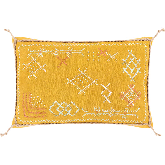 001 SI-1890090,SI-1890091 | Primary Silo | Sambramba Indoor/Outdoor Pillow by Surya in mustard, brick red. Made from 100% cotton in a eclectic & global style.