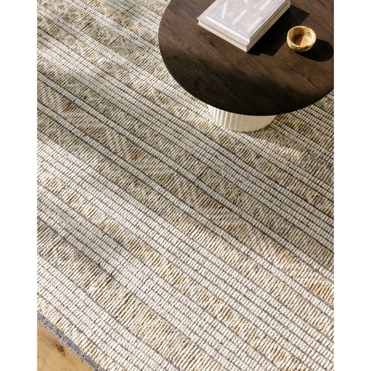 Samarkand Rug - 33587 by Surya in pearl, ash, light grey, warm grey, beige. Made from main: 100% wool in a unique style.