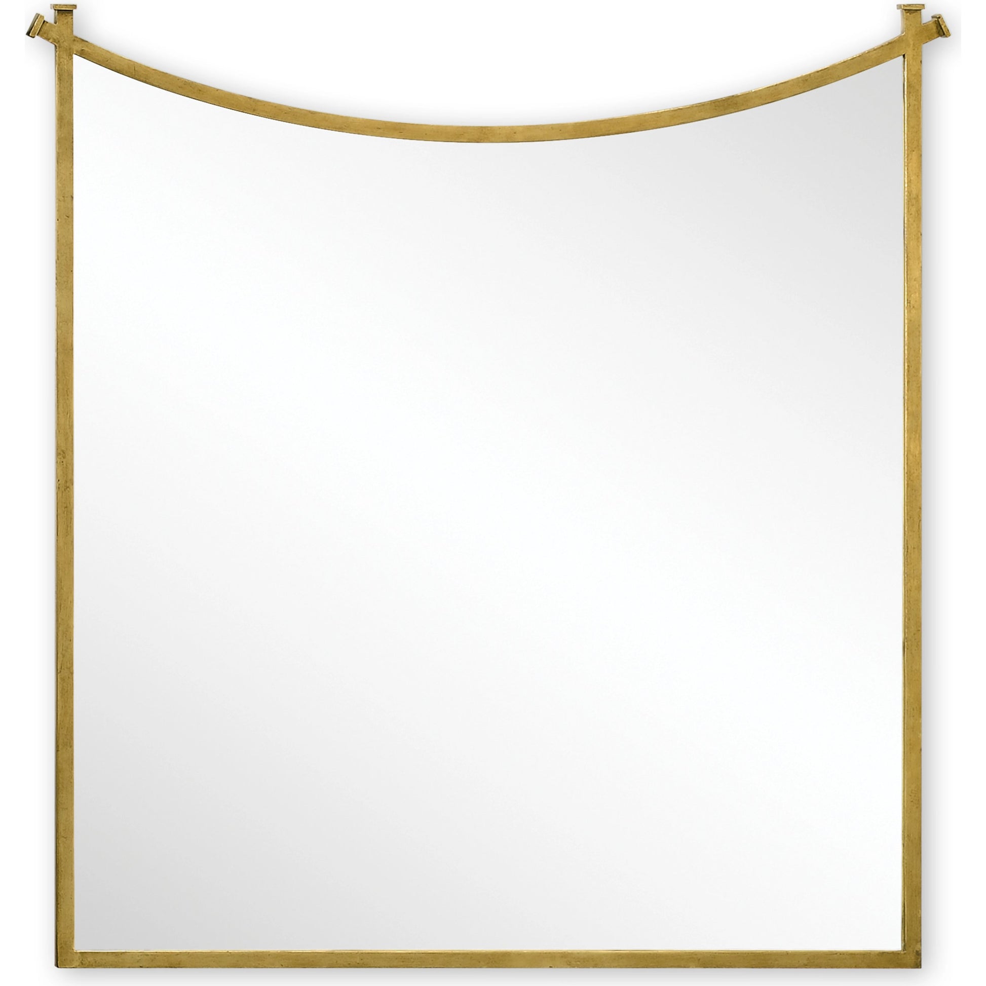 Luxe Curve Accent Mirror by Jonathan Charles in gold and gilded iron. Made from iron in a transitional style.