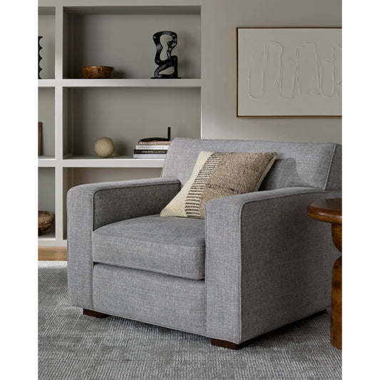 Smith Armchair - 539336 by Surya in base: brown and stained. Made from polyester, poplar, plywood, rubber wood, polyurethane foam, duck feathers in a modern style.