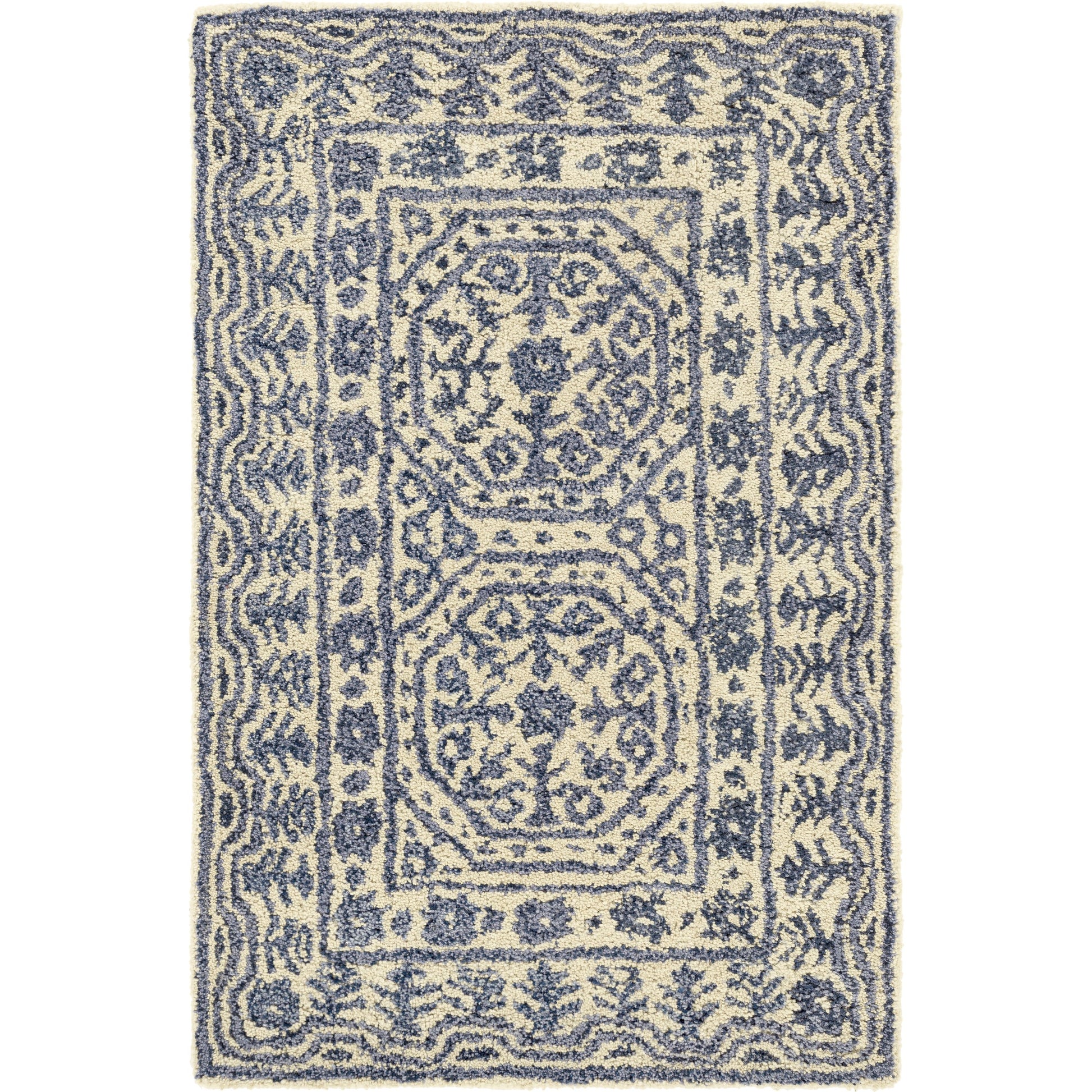 Smithsonian Rug - 1583 by Surya in blue, beige. Made from 100% new zealand wool in a unique style.