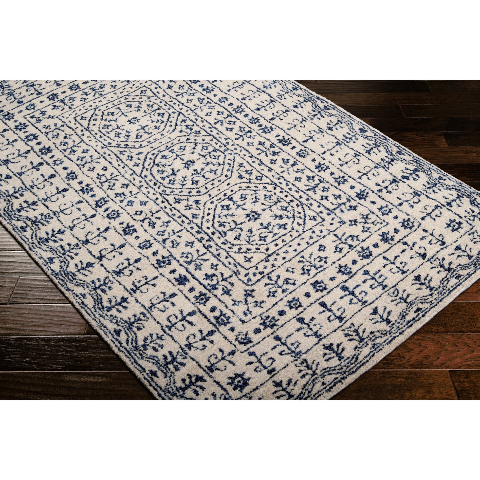 Smithsonian Rug - 1583 by Surya in blue, beige. Made from 100% new zealand wool in a unique style.
