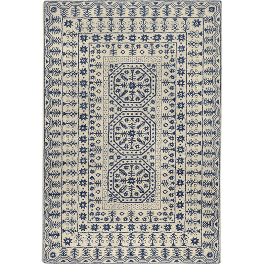 Smithsonian Rug - 1583 by Surya in blue, beige. Made from 100% new zealand wool in a unique style.