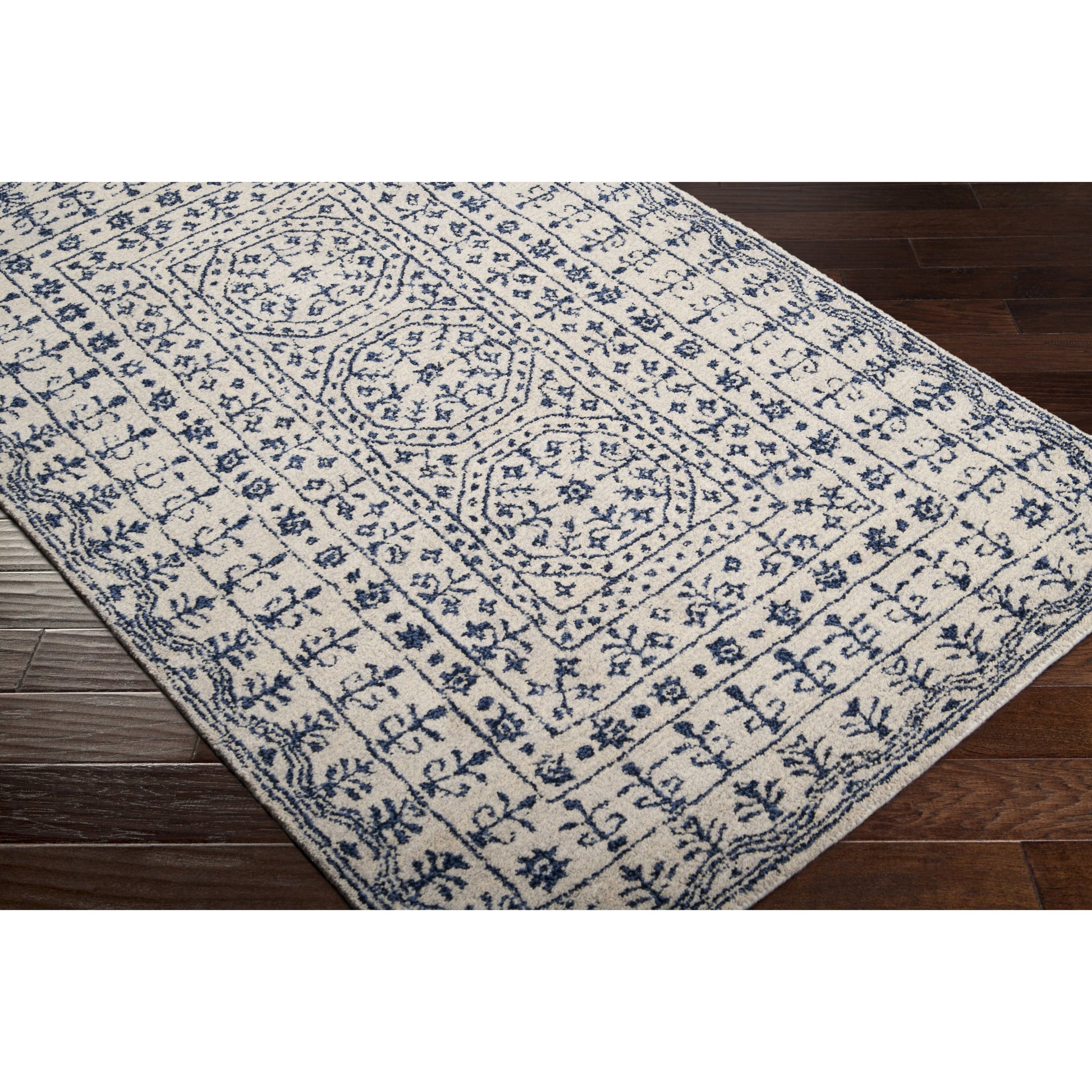 Smithsonian Rug - 1583 by Surya in blue, beige. Made from 100% new zealand wool in a unique style.