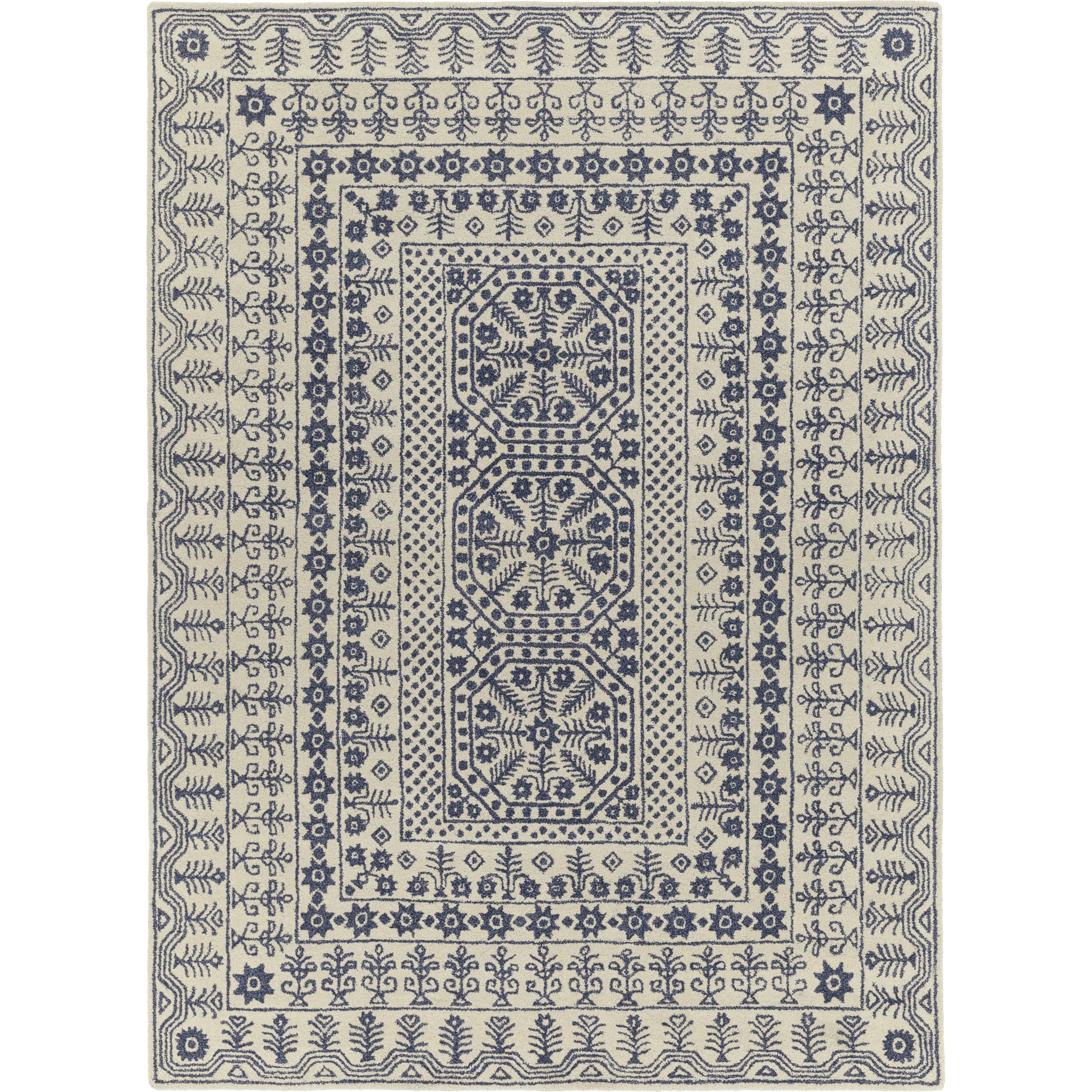 Smithsonian Rug - 1583 by Surya in blue, beige. Made from 100% new zealand wool in a unique style.