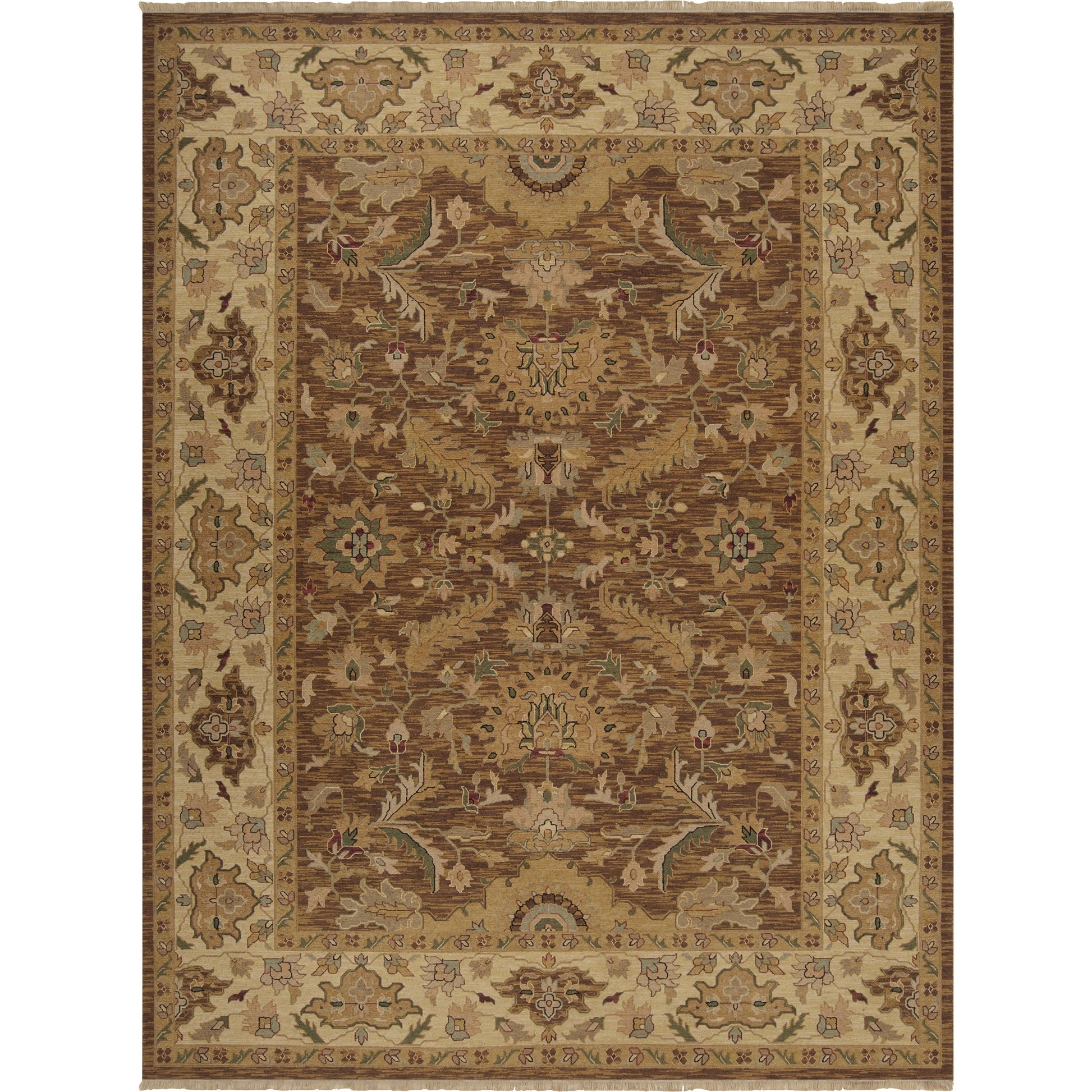 Soumek Rug - 11455 by Surya in brown. Made from 100% semi-worsted new zealand wool in a unique style.